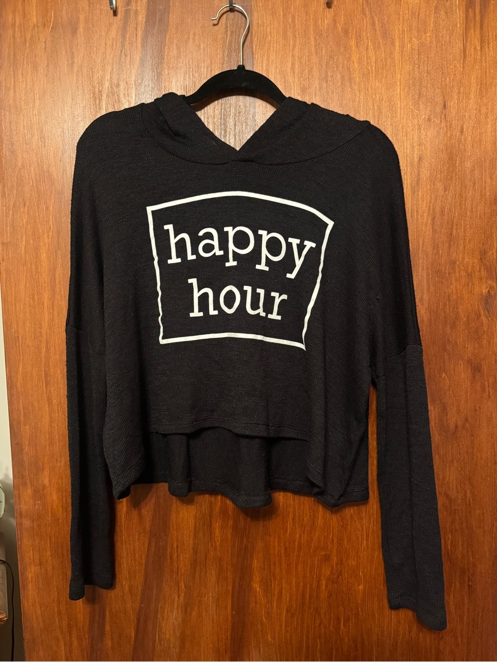 Charlotte Russe Happy Hour Graphic Hoodie Size Large